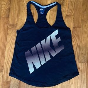 Nike Workout Black Tank Graphic Athletic Top